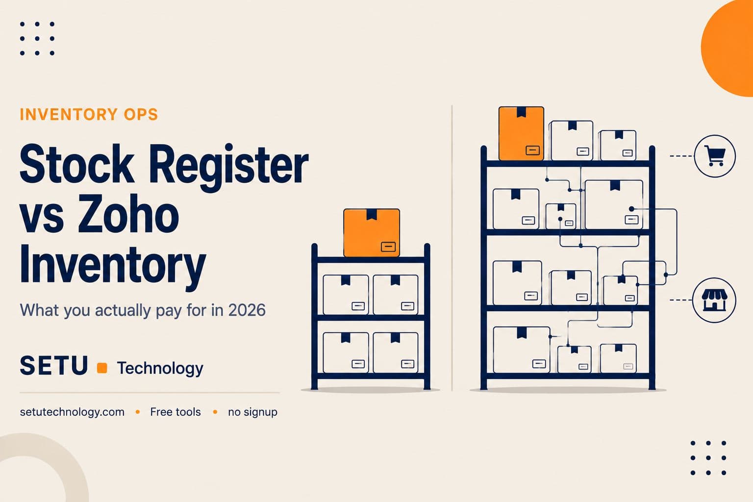 Setu Stock Register vs Zoho Inventory: Which Fits a Small Shop in 2026?