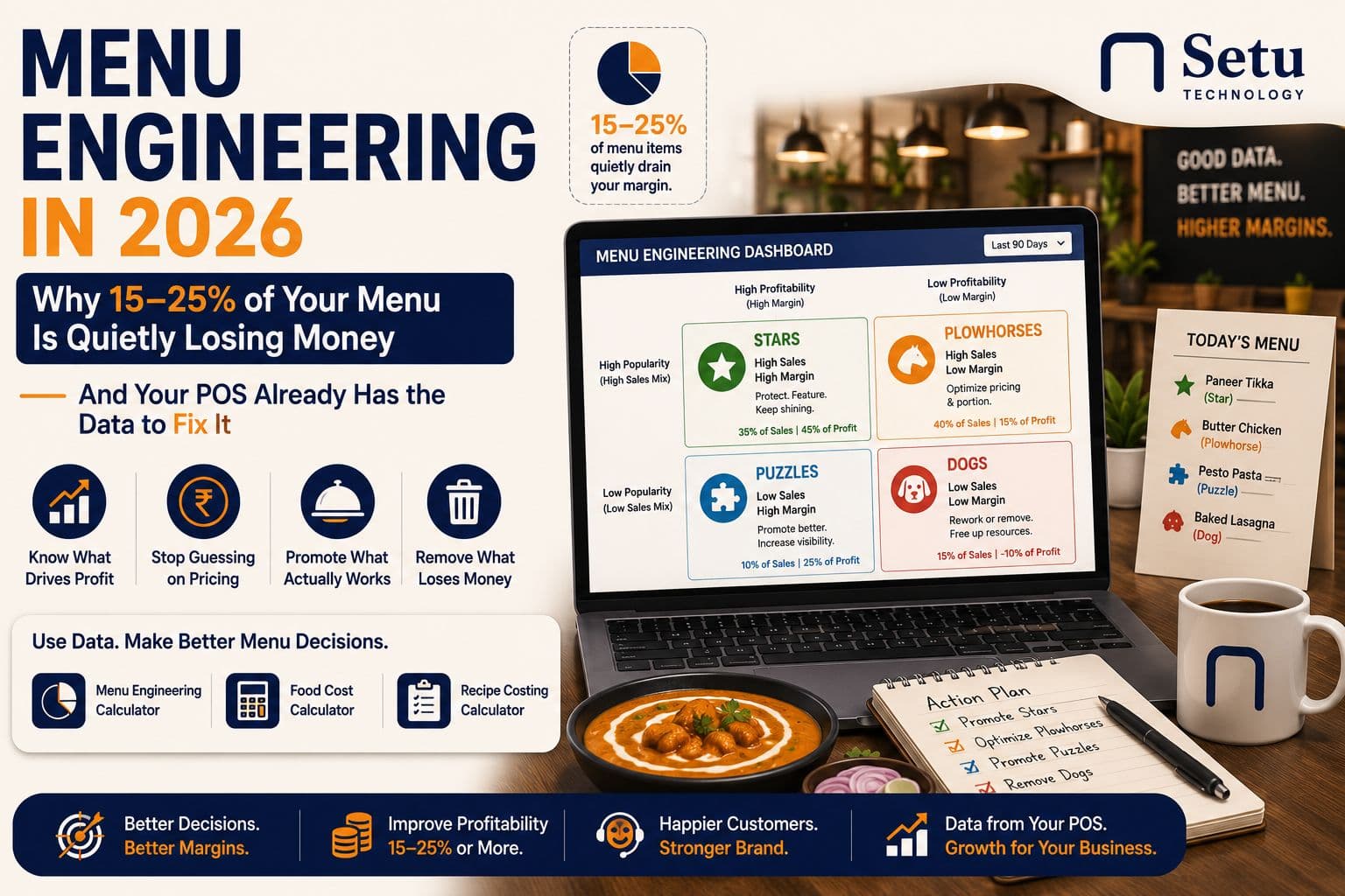 Menu Engineering in 2026: Why 15-25% of Your Menu Is Quietly Losing Money (And Your POS Already Has the Data to Fix It)