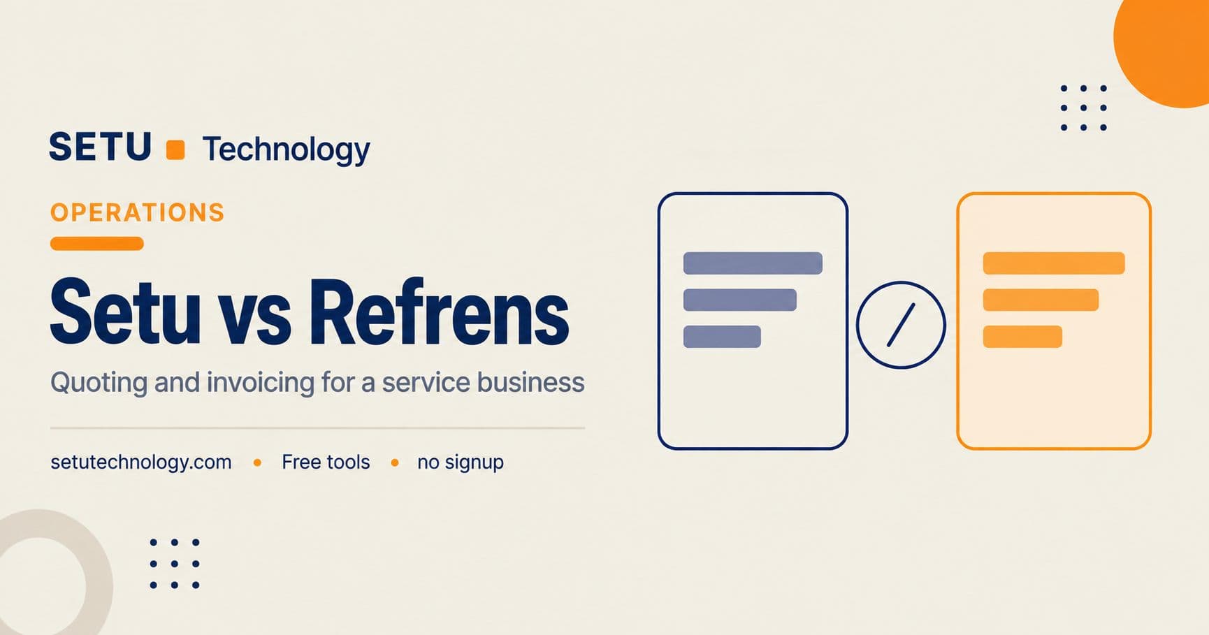 Setu vs Refrens: Quoting and Invoicing for a Service Business in 2026
